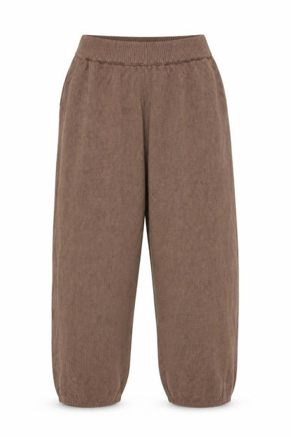 Womens UK Size L COLLUSION Relaxed Fit Cropped Brown Trousers