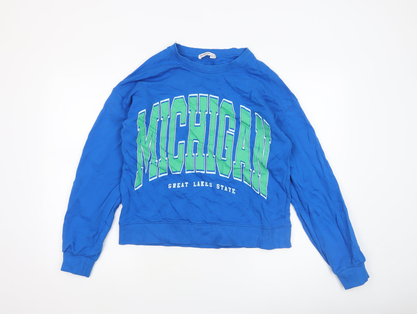 Womens UK Size 12 Stradivarius Blue Pullover Sweatshirt