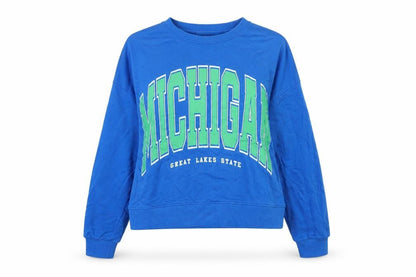 Womens UK Size 12 Stradivarius Blue Pullover Sweatshirt