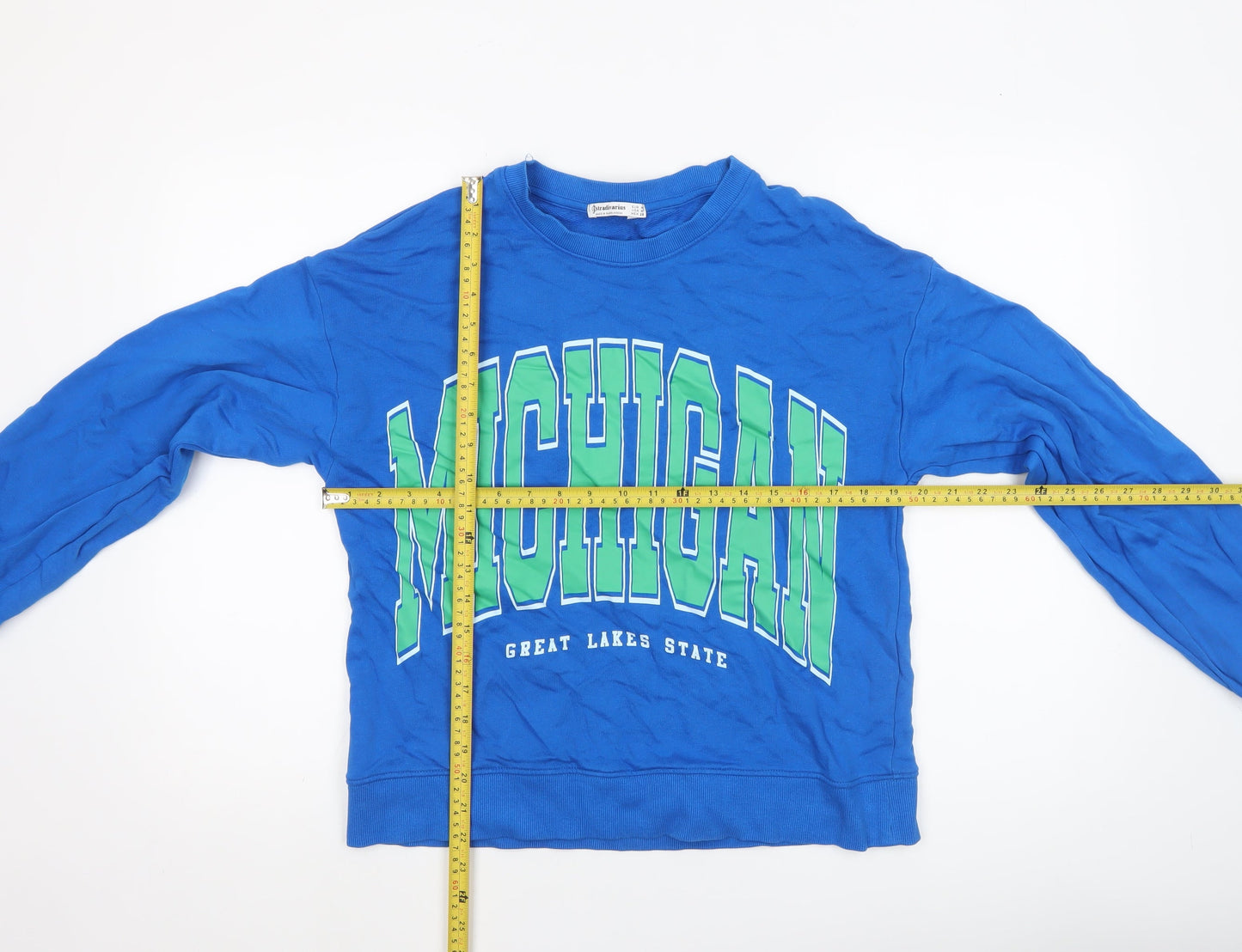 Womens UK Size 12 Stradivarius Blue Pullover Sweatshirt