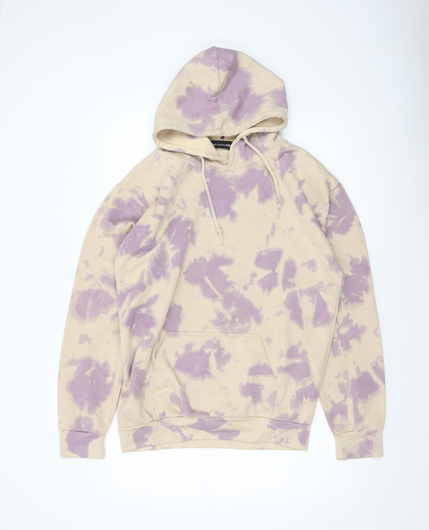 Unisex Adults UK Size S PRETTYLITTLETHING Beige Pullover Hoodie
