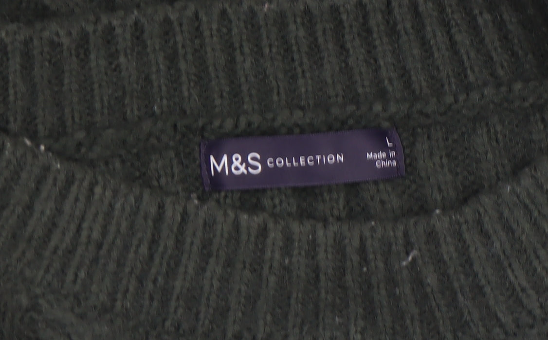 Womens UK Size L Marks and Spencer Green Pullover Jumper
