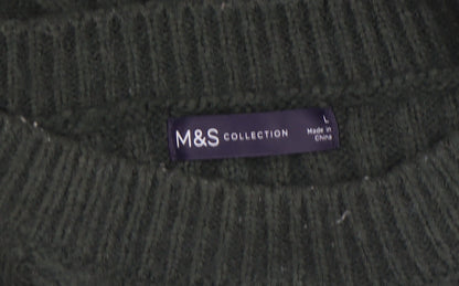 Womens UK Size L Marks and Spencer Green Pullover Jumper