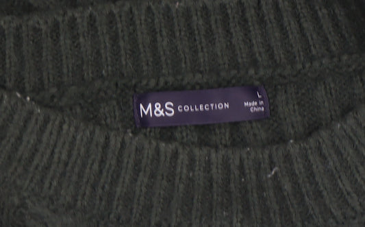 Womens UK Size L Marks and Spencer Green Pullover Jumper