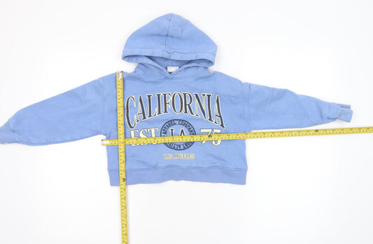 Girls UK Size 2-3 Years Zara Blue Pullover Hoodie