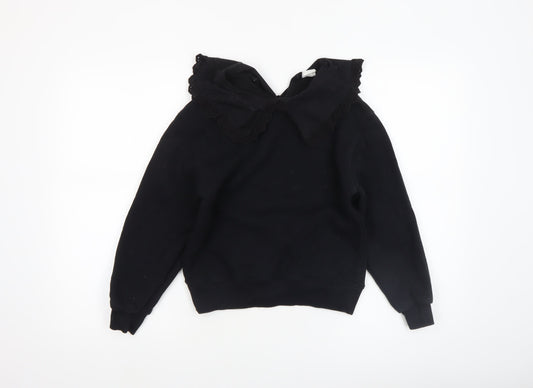Girls UK Size 10 Years Zara Black Pullover Blouse