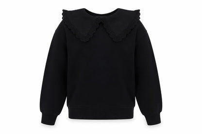 Girls UK Size 10 Years Zara Black Pullover Blouse