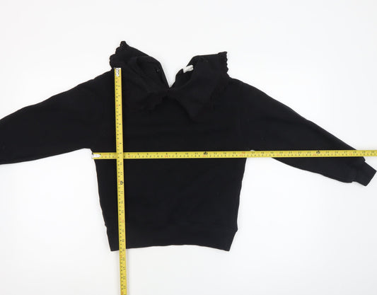 Girls UK Size 10 Years Zara Black Pullover Blouse