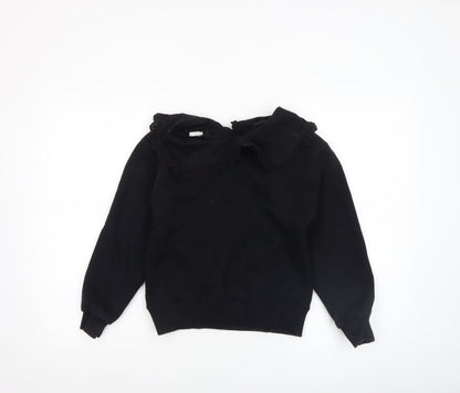 Girls UK Size 10 Years Zara Black Pullover Blouse