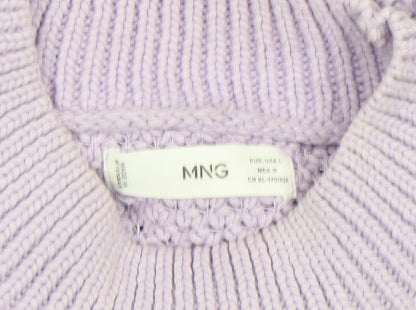 Womens UK Size 14 MNG Purple Pullover Jumper