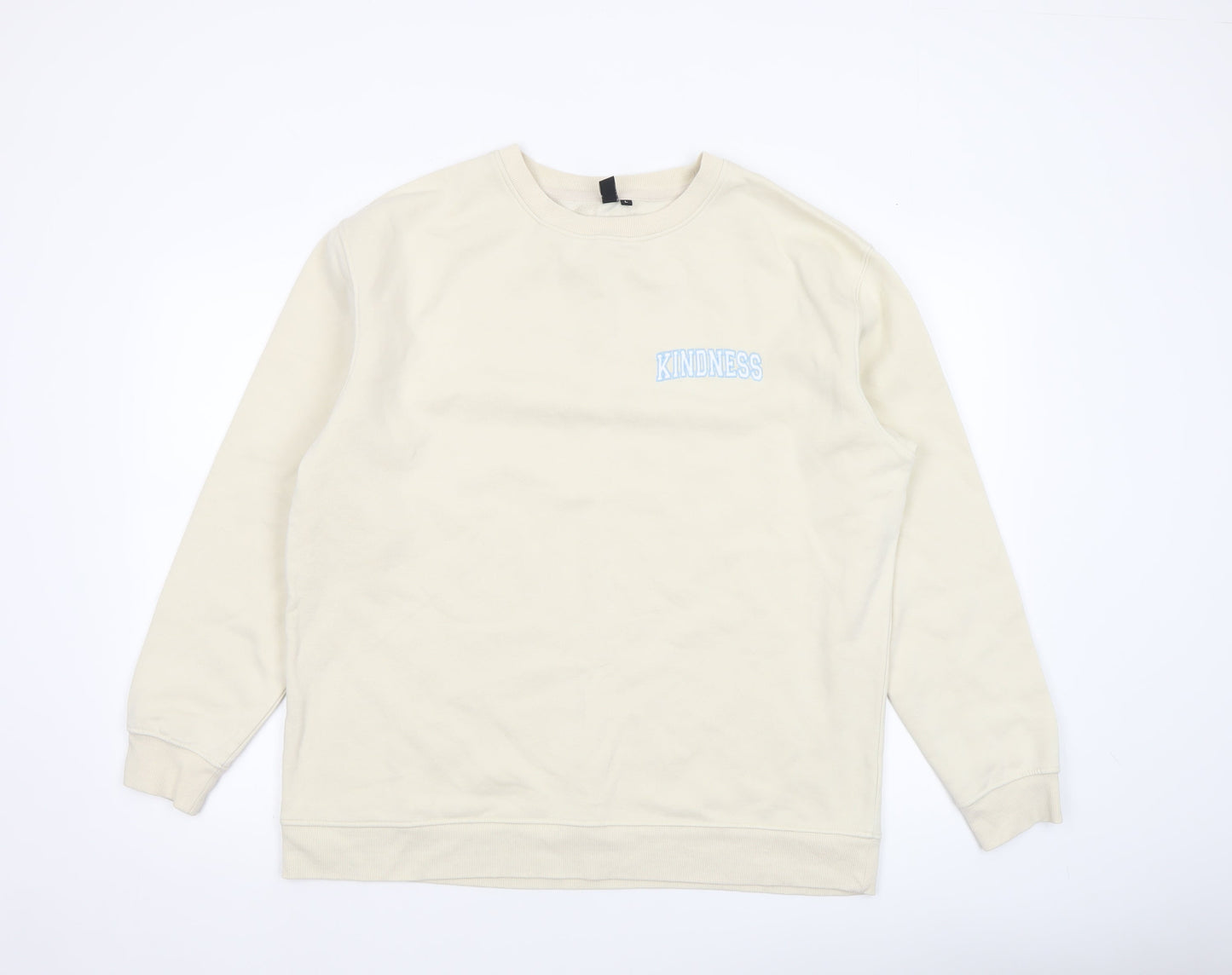 Mens UK Size L Nobody's Child Beige Pullover Sweatshirt