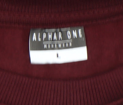 Mens UK Size L Alphar One Brown Pullover Sweatshirt