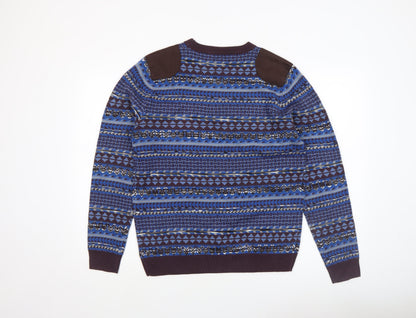 Mens UK Size M Tokyo Laundry Blue Pullover Jumper