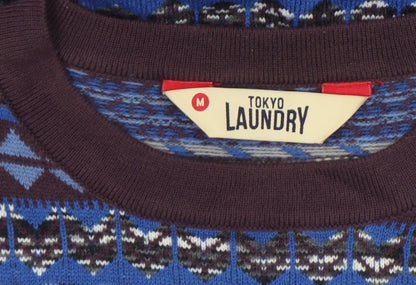 Mens UK Size M Tokyo Laundry Blue Pullover Jumper