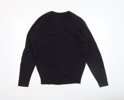 Mens UK Size S Banner Black Pullover Jumper