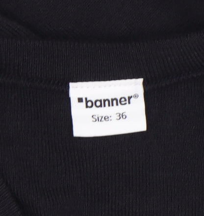 Mens UK Size S Banner Black Pullover Jumper