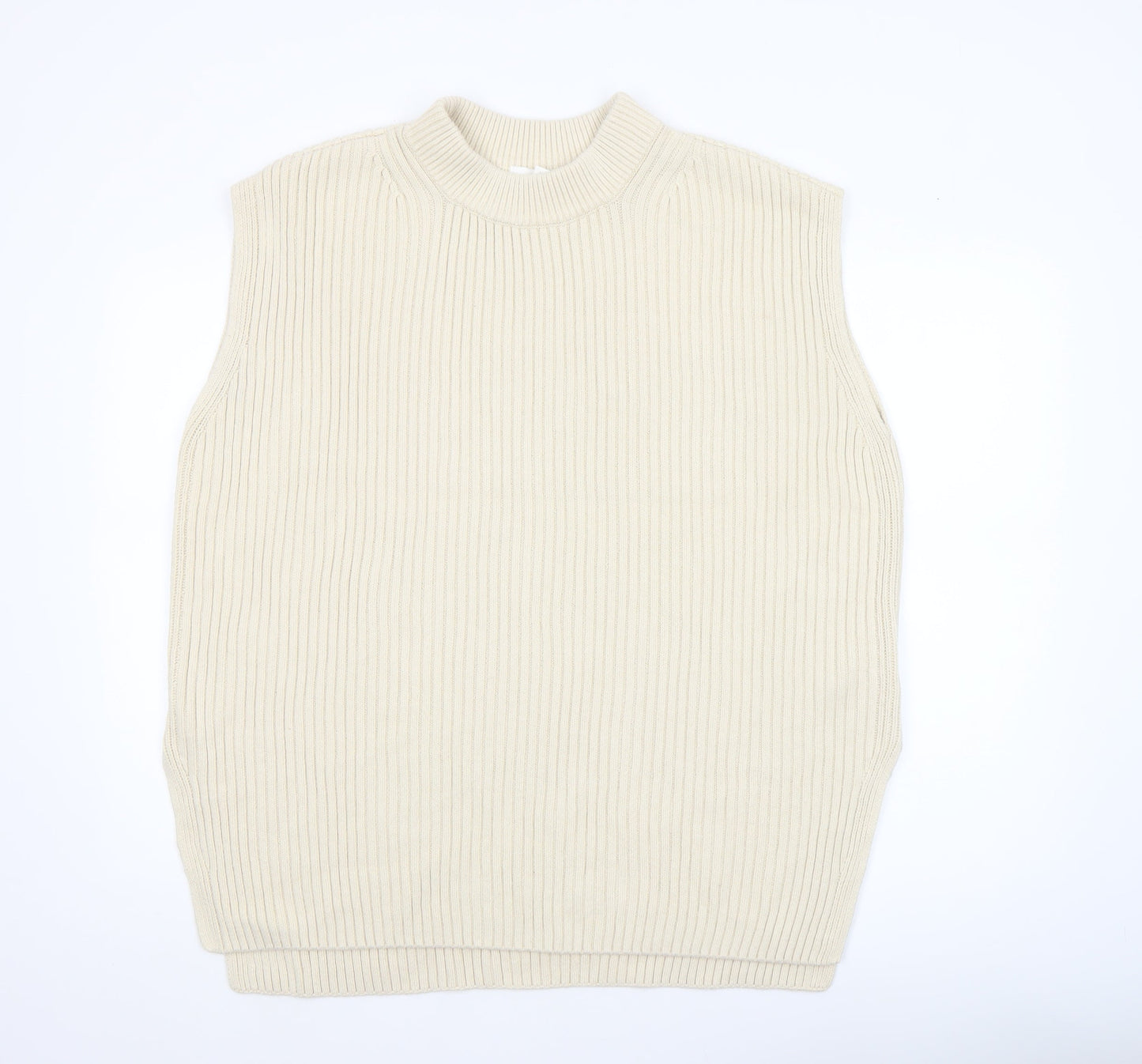 Womens UK Size 12 H&M Beige Vest Jumper