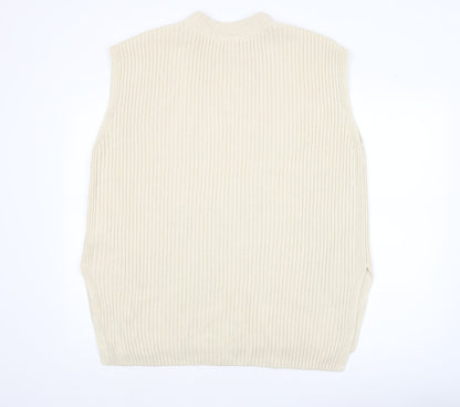 Womens UK Size 12 H&M Beige Vest Jumper