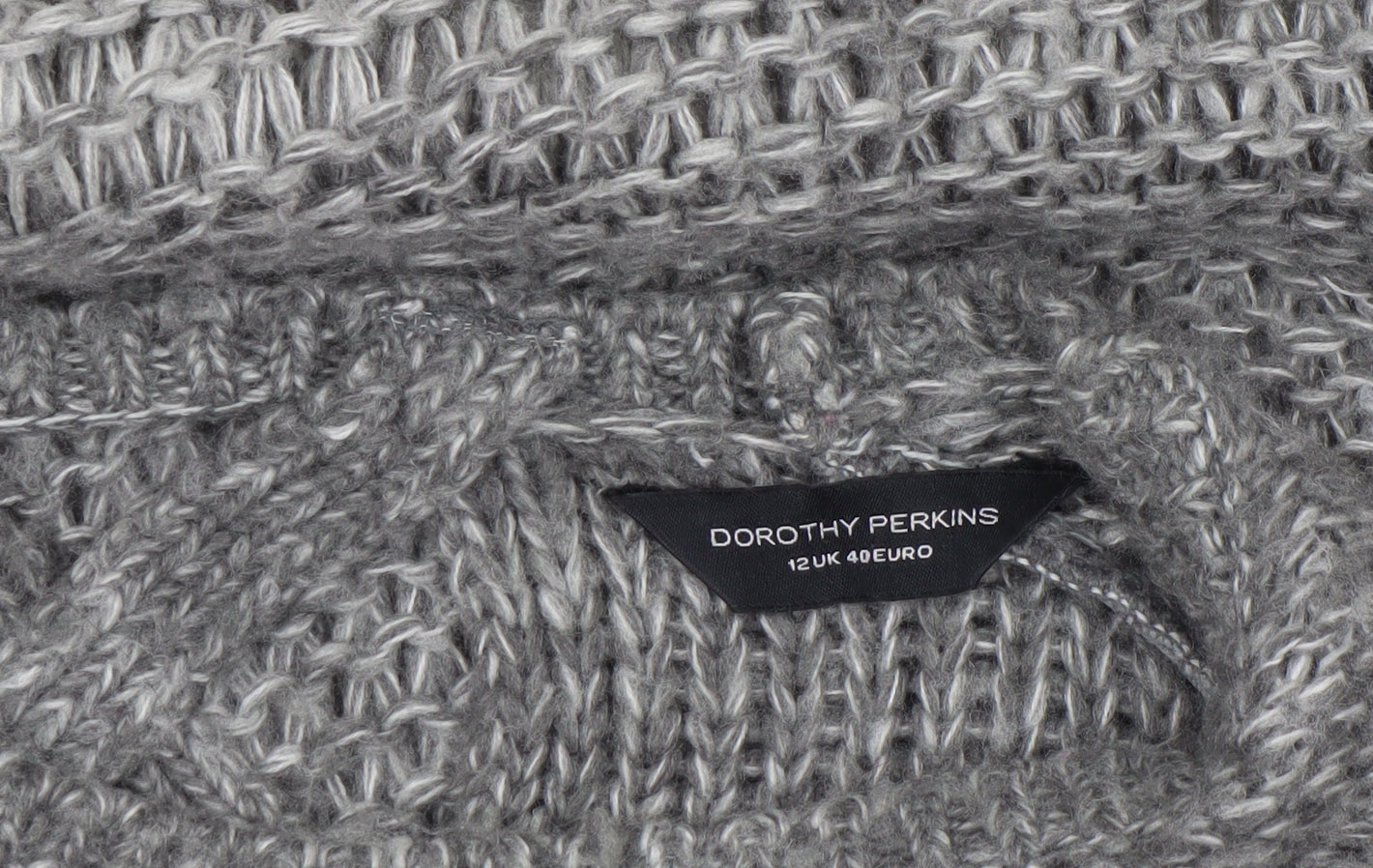 Womens UK Size 12 Dorothy Perkins Grey Pullover Jumper