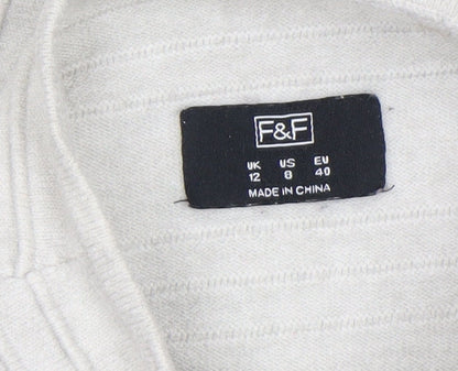 Womens UK Size 12 F&F Grey Pullover Jumper