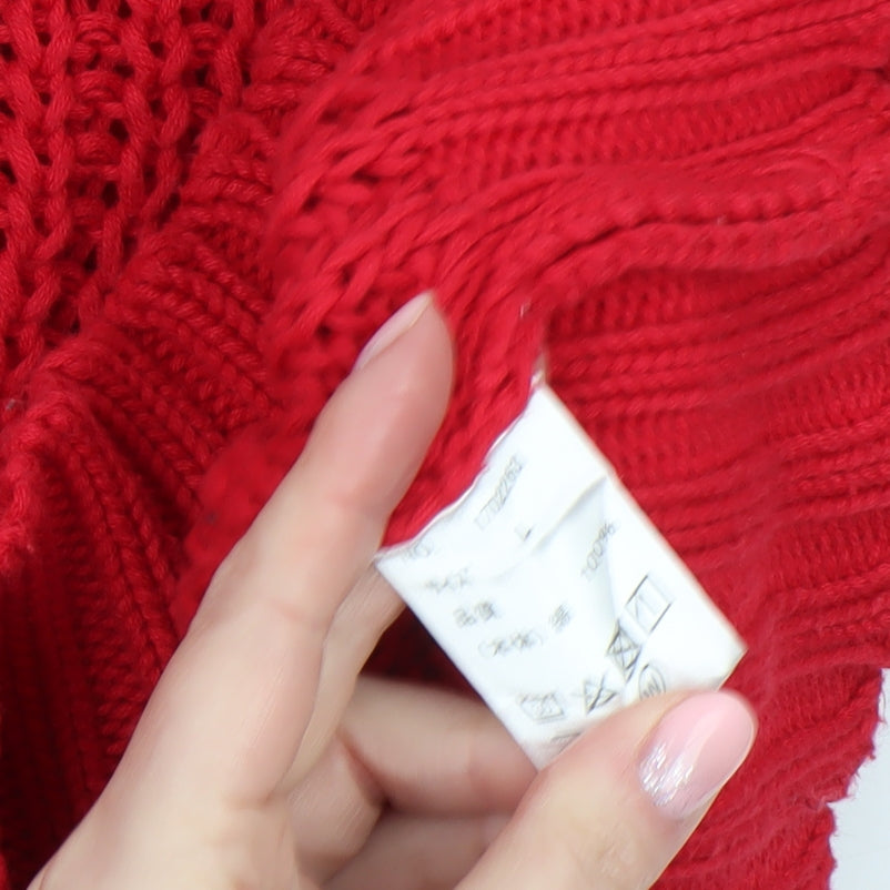 Womens UK Size L MIMI MEKETE Red Pullover Jumper