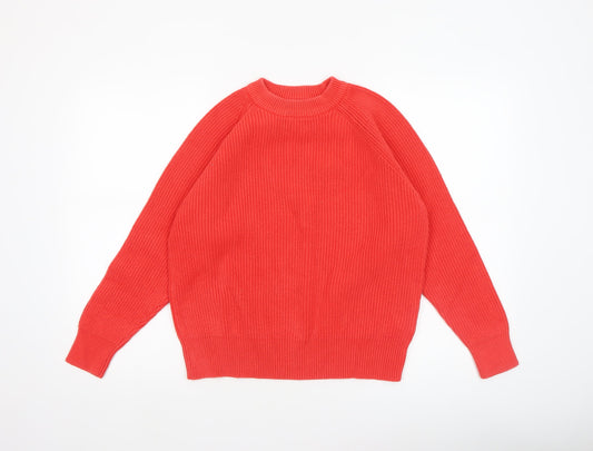 Womens UK Size M Marks and Spencer Red Pullover Jumper
