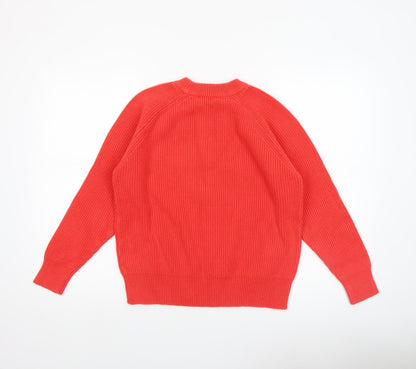 Womens UK Size M Marks and Spencer Red Pullover Jumper