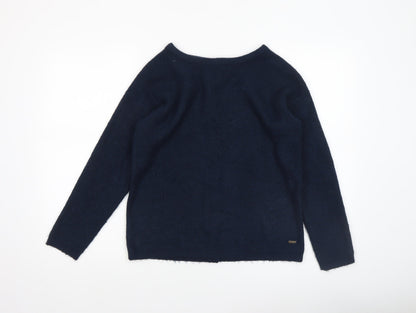 Womens UK Size 8 Joules Blue Cardigan Jumper