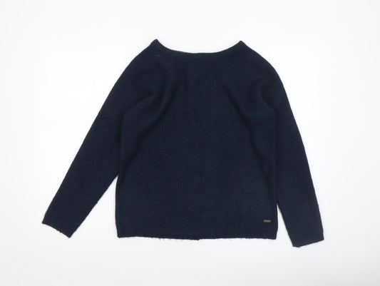 Womens UK Size 8 Joules Blue Cardigan Jumper