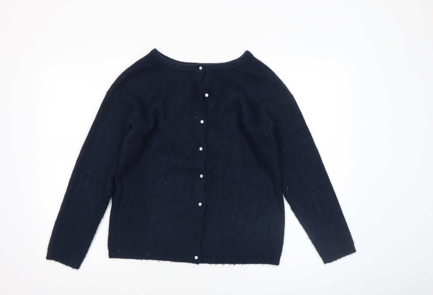 Womens UK Size 8 Joules Blue Cardigan Jumper