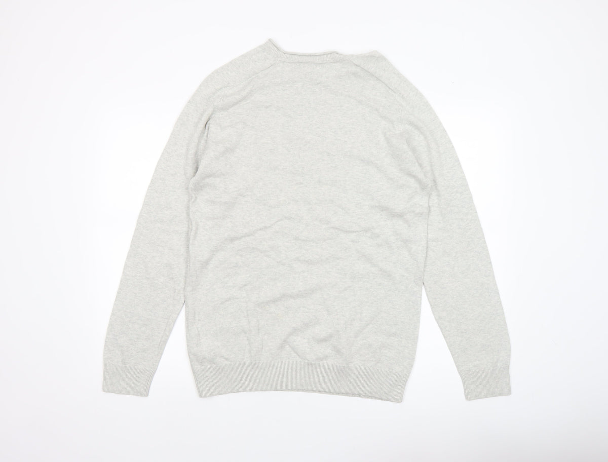 Mens UK Size M Primark Grey Pullover Jumper