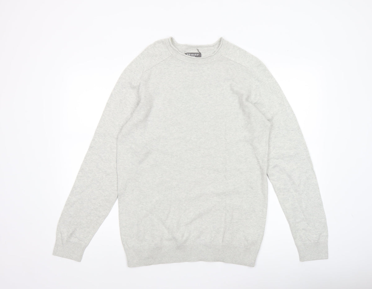 Mens UK Size M Primark Grey Pullover Jumper