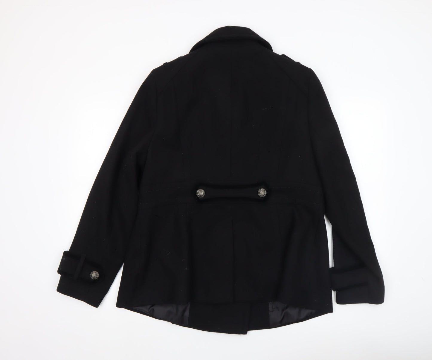 Womens UK Size 10 South Black Pea Coat
