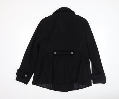 Womens UK Size 10 South Black Pea Coat