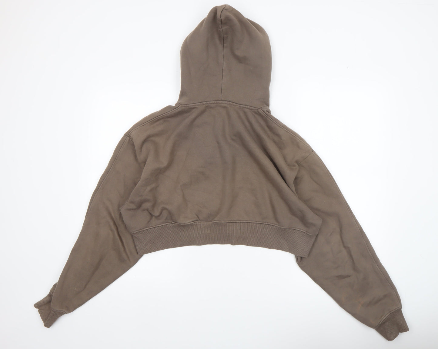 Womens UK Size S Good For Nothing Brown Full Zip Hoodie