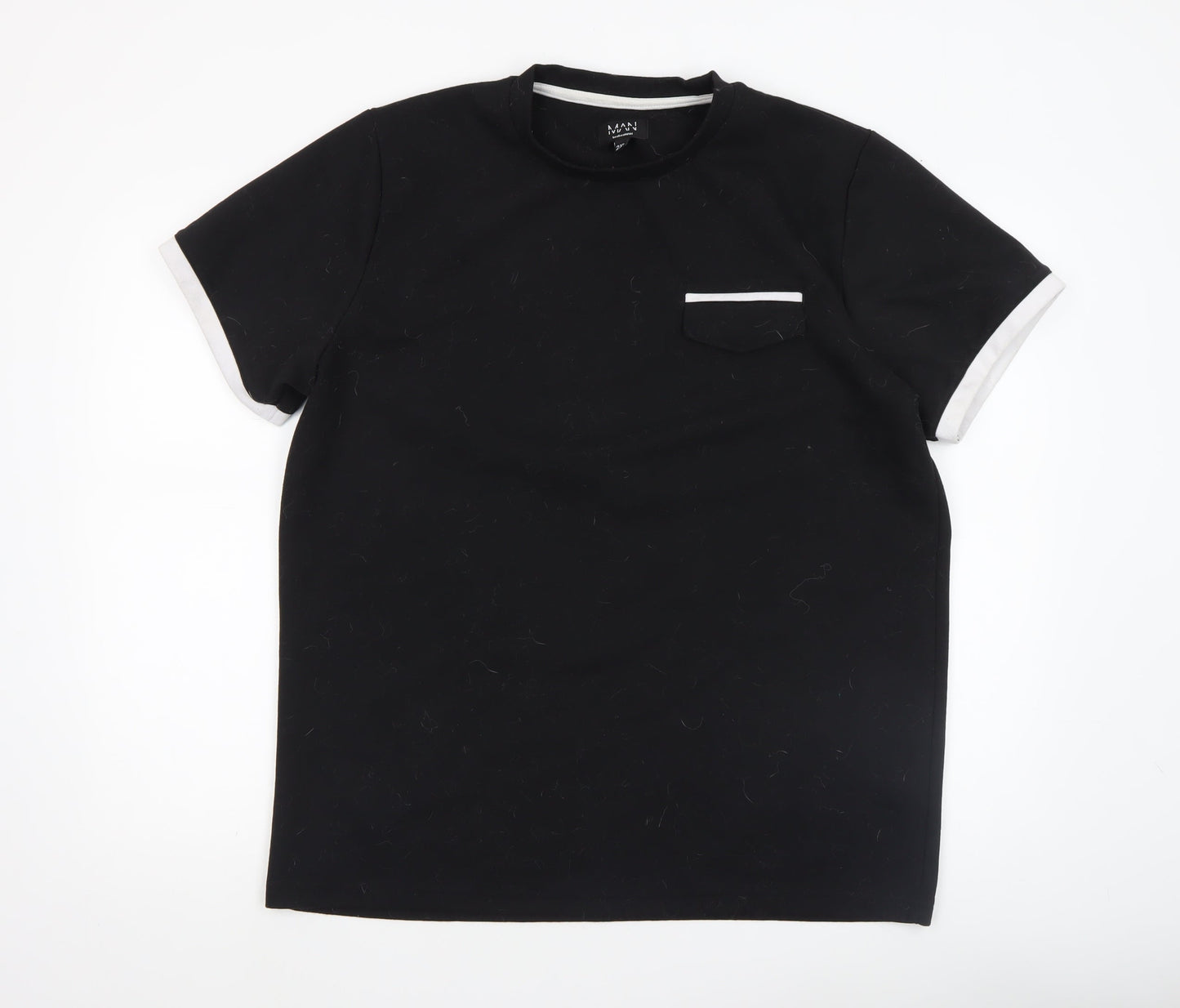 Mens UK Size 2XL boohooMAN Black  T-Shirt