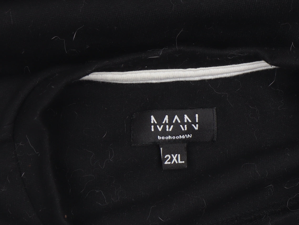 Mens UK Size 2XL boohooMAN Black  T-Shirt