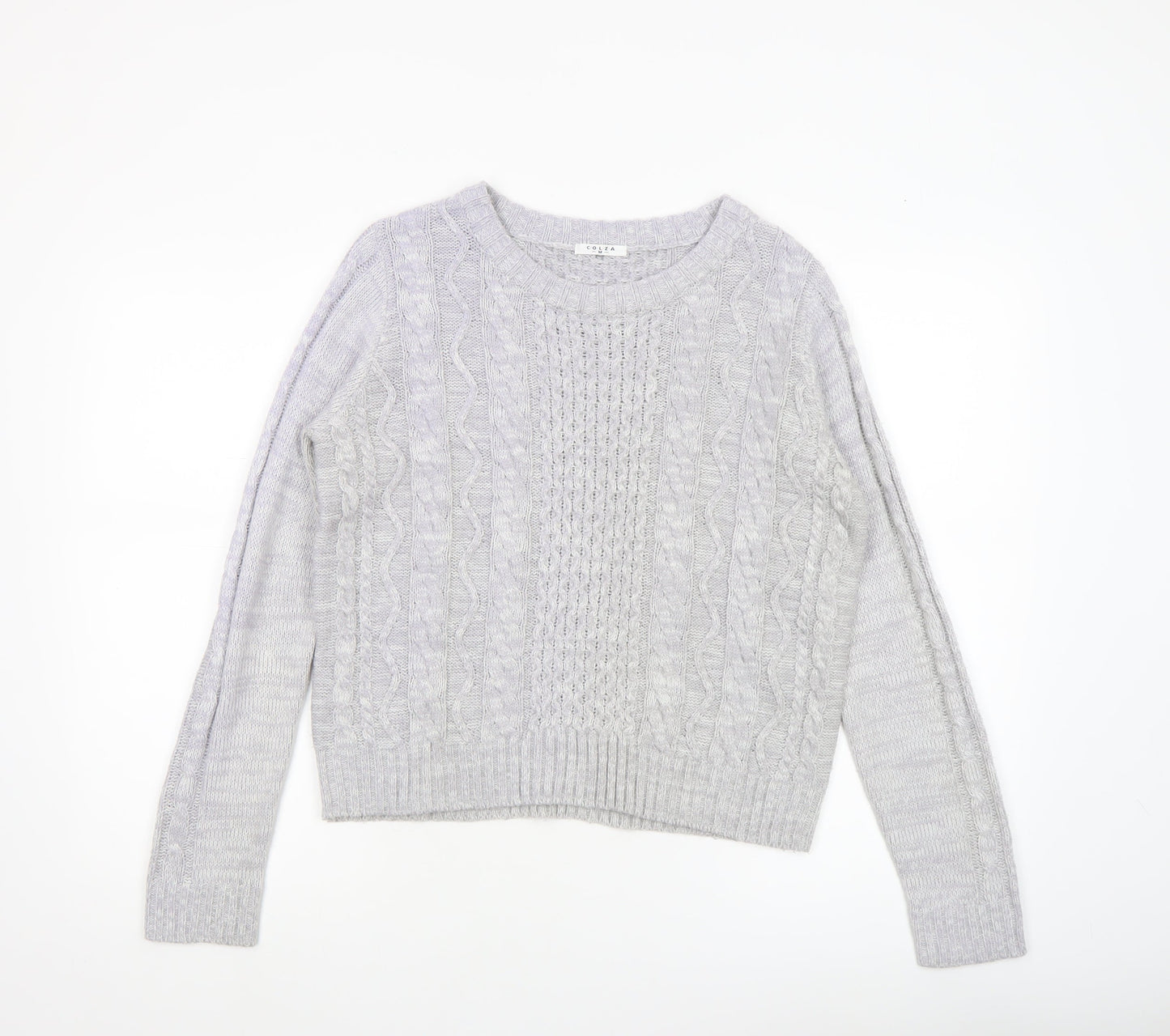 Womens UK Size M COLZA Grey Pullover Jumper