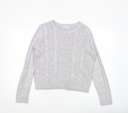 Womens UK Size M COLZA Grey Pullover Jumper
