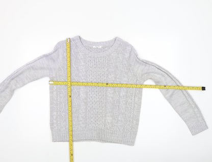 Womens UK Size M COLZA Grey Pullover Jumper