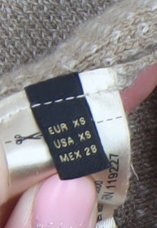Womens UK Size XS Massimo Dutti Beige Cape Jumper