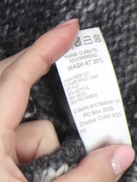 Womens UK Size 14 Marks and Spencer Grey Cardigan Jumper