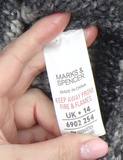Womens UK Size 14 Marks and Spencer Grey Cardigan Jumper