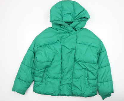 Womens UK Size L Primark Green Puffer Jacket