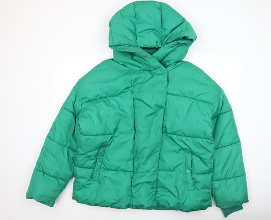 Womens UK Size L Primark Green Puffer Jacket