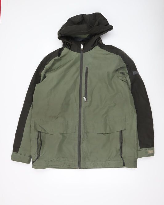 Mens UK Size L Cotton Traders Green Parka Coat