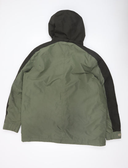 Mens UK Size L Cotton Traders Green Parka Coat