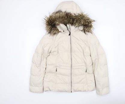 Womens UK Size 8 Marks and Spencer Beige Puffer Jacket