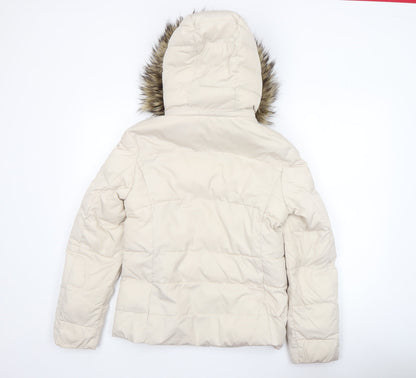 Womens UK Size 8 Marks and Spencer Beige Puffer Jacket