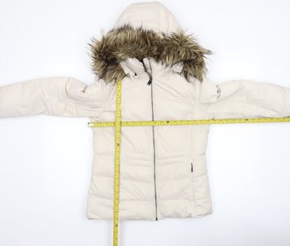 Womens UK Size 8 Marks and Spencer Beige Puffer Jacket